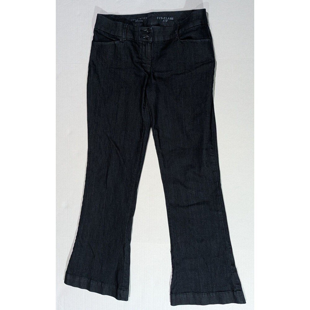The Limited Denim Ladies Sz 6S Fit & Flare 678 Dark Wash Flared Denim Jeans